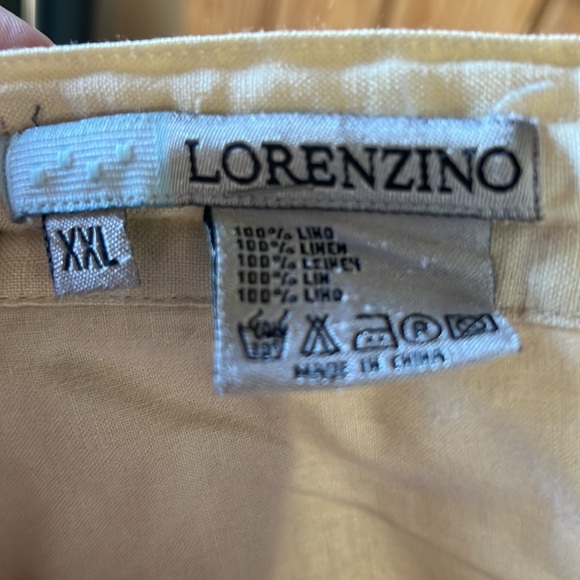 Linen Lorenzino  XXL Tan Drawstring Pant - Picture 2 of 4